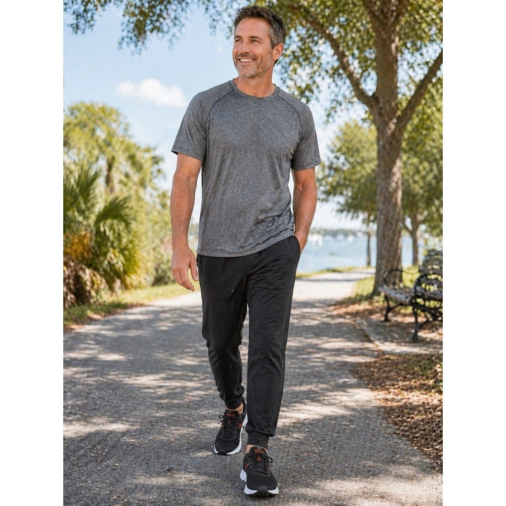 Orthofeet Edgewater Mens  9 1/2 Black Comfort Athletic Running Sneakers Shoes